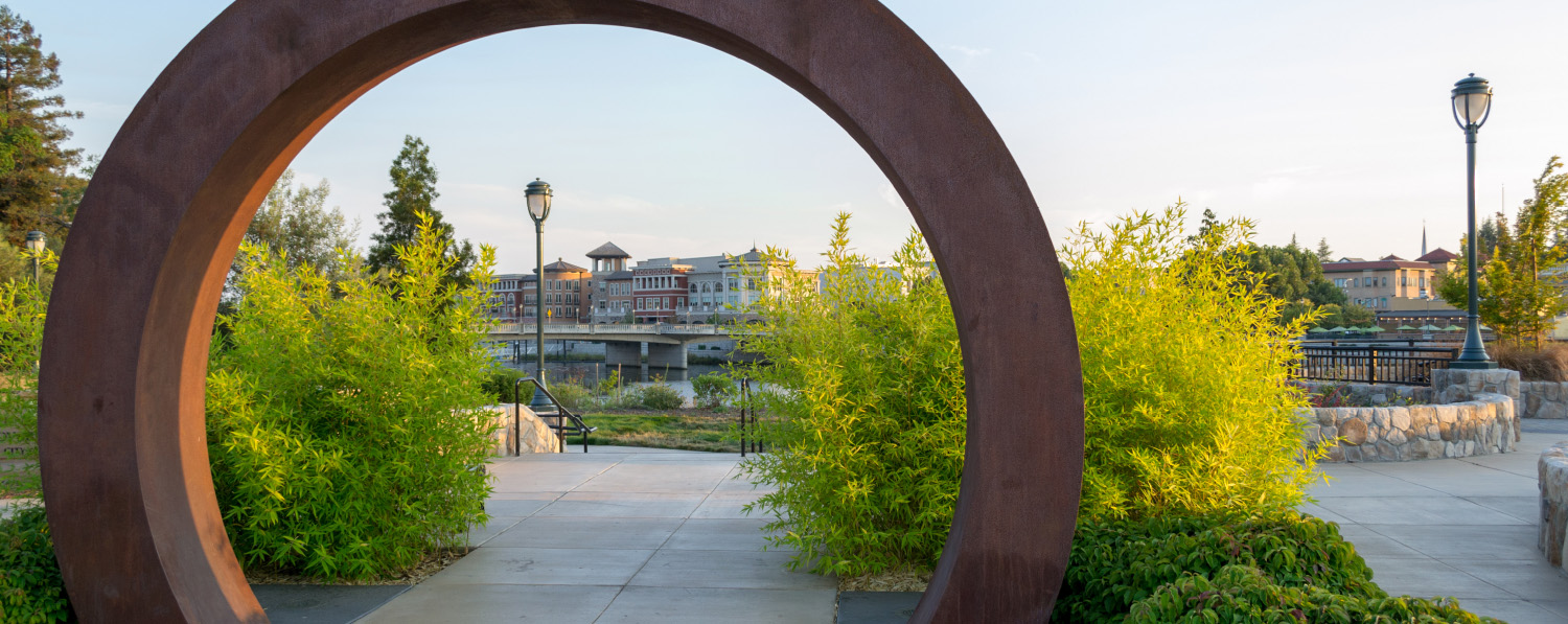 Metal archway near Napa, CA